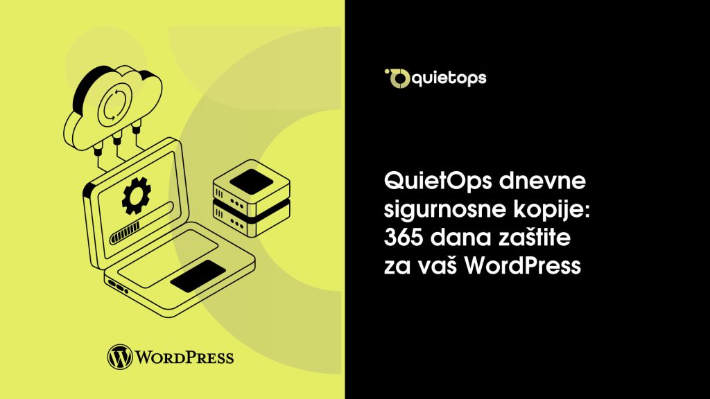 QuietOps dnevne sigurnosne kopije 365 dana zaštite za vaš WordPress