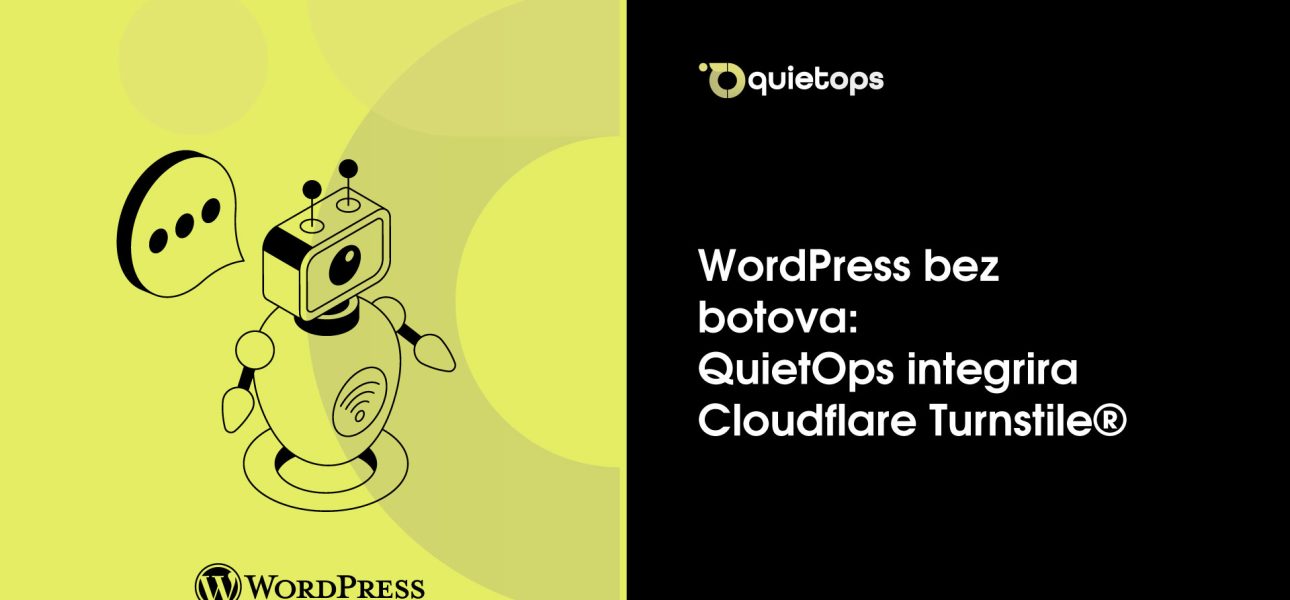 WordPress bez botova QuietOps integrira Cloudflare Turnstile